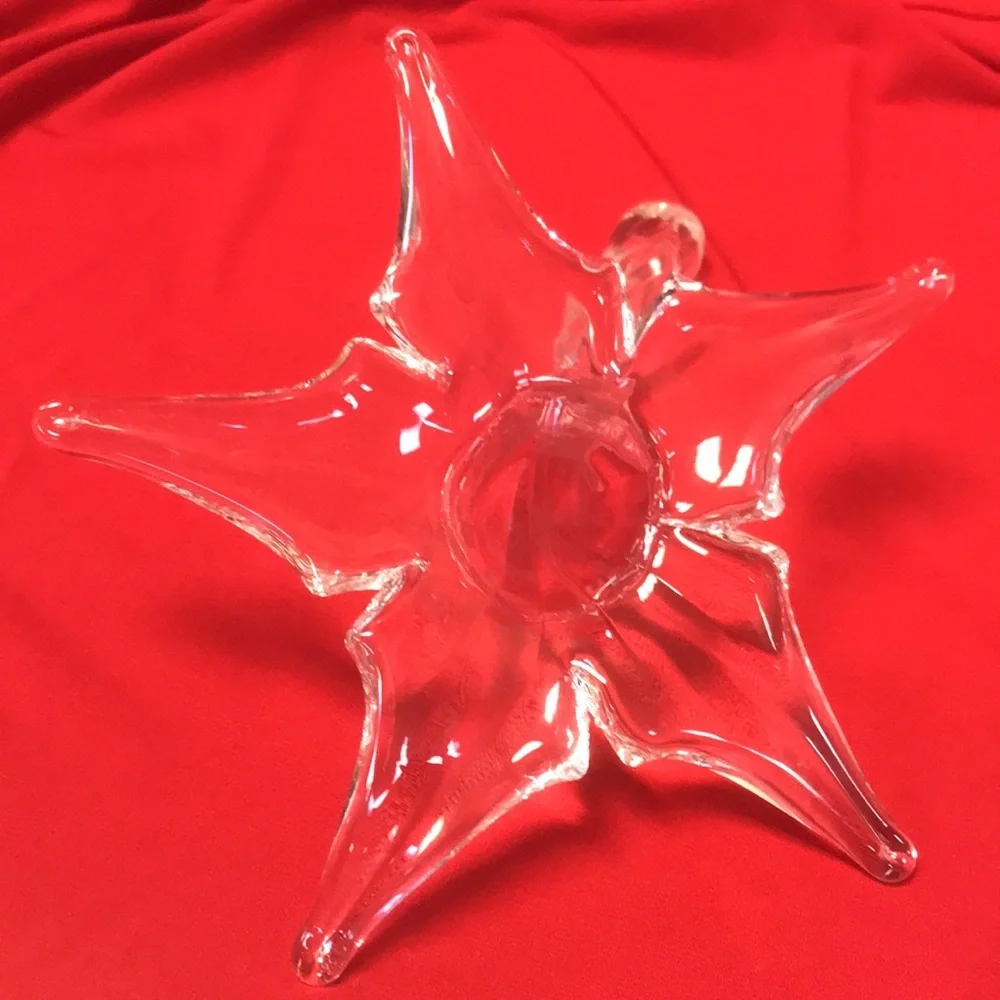 Vintage Hand Blown Calla Lily Trumpet Flower Stem Bud‎ Vase/Paperweight